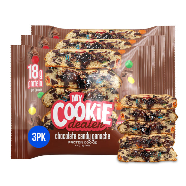 My Cookie Dealer Protein Cookies, Variety Pack (5-Pack, 2.2oz Each) - 15-17g of Protein per Cookie - Individually Wrapped Travel Snacks