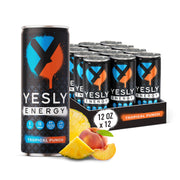 Yesly Energy Drink, Variety Pack, Naturally Flavored Sparkling Energy Drink With Electrolytes, Magnesium, Potassium, Vitamin C, B6 & B12, Natural Caffeine From Green Tea, 12 Fl Oz Cans, 12 Pack