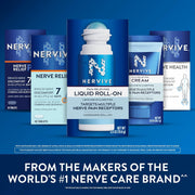 Nervive Pain Relieving Roll On Liquid, Max Strength No-Mess Topical Pain Reliever with Lidocaine and Menthol for Toes, Feet, Fingers, Hands, Legs & Arms, 2.5oz