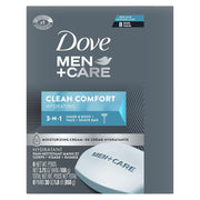 Dove Men+Care Body and Face Bar To Clean and Hydrate Skin Body and Facial Cleanser More Moisturizing Than Bar Soap 3.75 oz 8 Bars (Pack of 1)