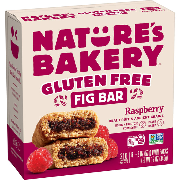 Nature’s Bakery Gluten Free Fig Bars, Blueberry, Real Fruit, Vegan, Non-GMO, Snack bar, 6 boxes with 6 twin packs (36 twin packs)