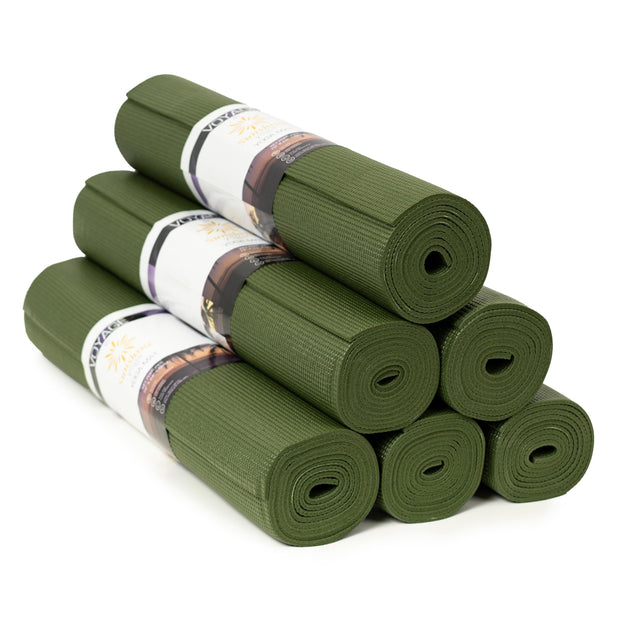 Sunshine Yoga Voyage Yoga Mat, 6 Pack, 72" x 24" Professional Studio and Gym Bulk Yoga Mats, 5mm Thick, Durable, Anti-Tear, Non Slip Fitness and Exercise Mats