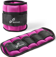 Sportneer Adjustable Ankle Weights for Women and Men 7 lbs/Pair Adjustable Leg Weights with Secure Straps, Strength Training Weighted for Yoga, Walking, Running, Aerobics, Gym, Physical Therapy