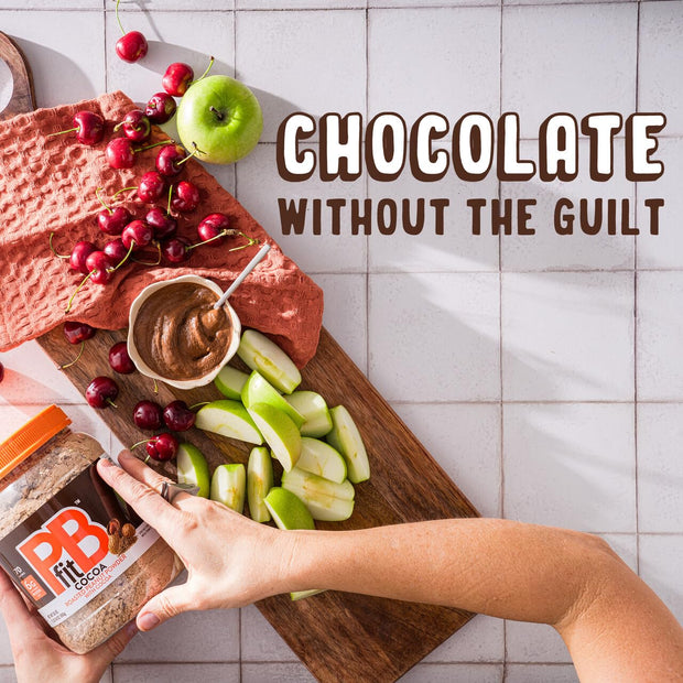 PBfit 30 Ounce Peanut Butter Powder Chocolate Flavor, Cocoa Powdered Peanut Butter Spread From Real Roasted Peanuts and Cocoa, 6g of Protein 7% DV, Gluten-Free, 70 calories, 88% less fat (Pack of 1)