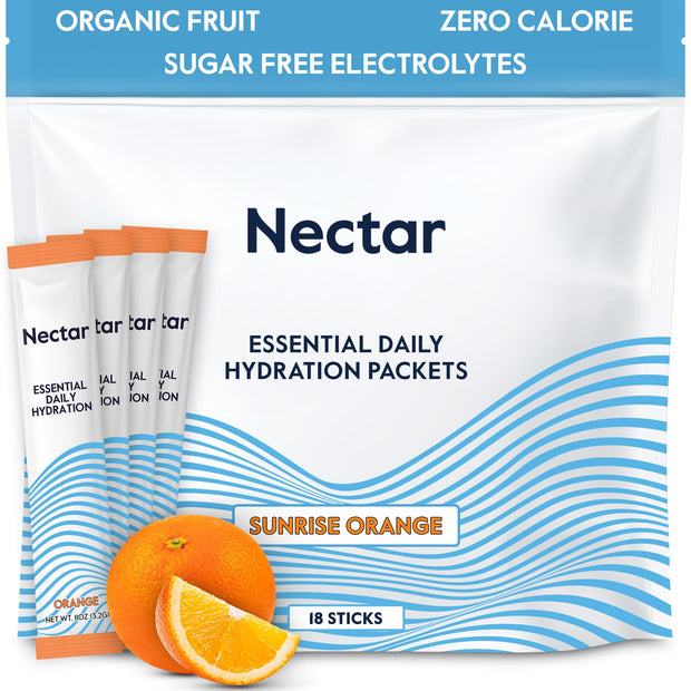 Nectar Hydration Packets - Electrolytes Powder Packets - Sugar Free & 0 Calorie - Organic Fruit Liquid Daily IV Hydrate Packets for Dehydration Relief and Rehydration (Variety 30 Pack)