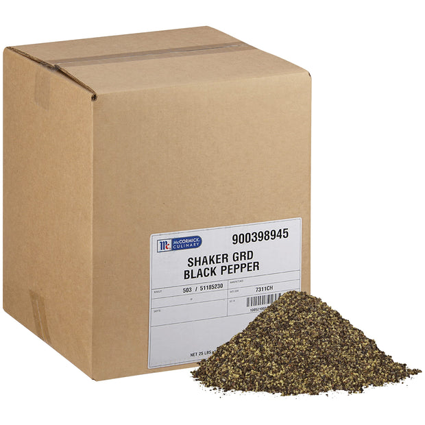 McCormick Culinary Shaker Grind Black Pepper, 16 oz - One 16 Ounce Container of Shaker Grind Black Pepper for Hot, Piney Flavors for Grilling and Cooking at Home