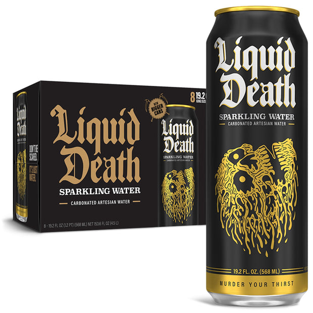 Liquid Death, Still Mountain Water, 12-Pack (12oz Cans), Real Mountain Source, Infinitely Recyclable Ice-Cold Cans, American Made