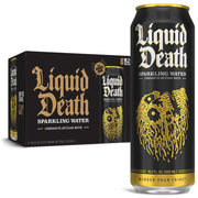 Liquid Death, Sparkling Mountain Water, 12-Pack (12oz Cans), Real Mountain Source, Infinitely Recyclable Ice-Cold Cans, American Made