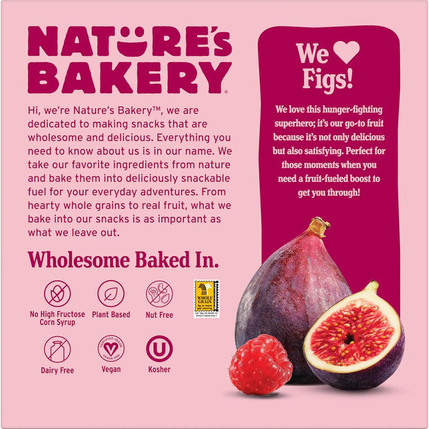 Nature's Bakery Fig Bar Minis, Raspberry, Whole Grain, Vegan Friendly, Kosher, Non-GMO, 10 Ounce (Pack of 6)