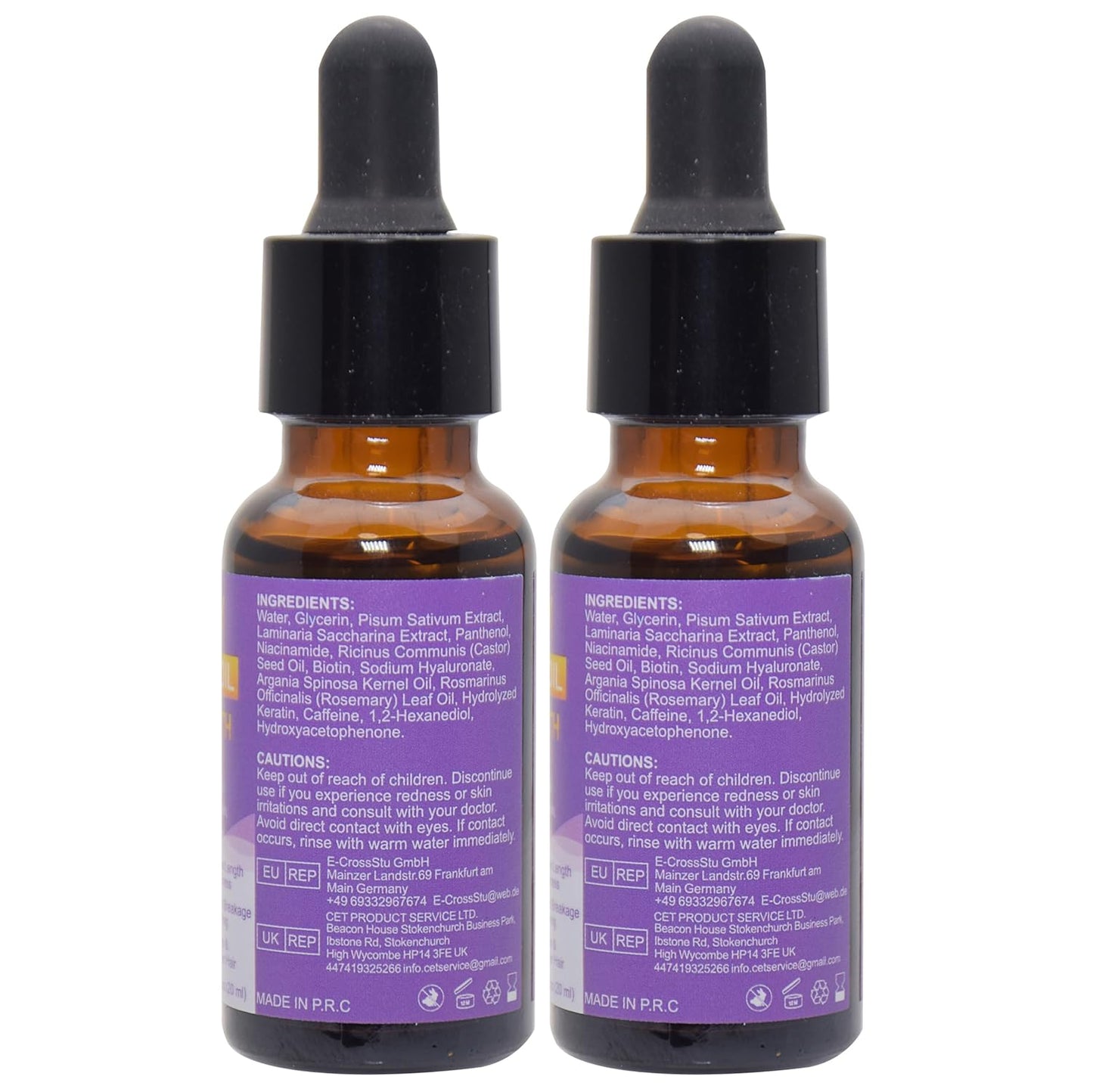 GOLDWORLD Rosemary Oil for Hair Growth,2 Pack Growth Serum Products w/Scalp Massager Castor Biotin Argan Thinning Dry Damaged Ingrown Regrowth Loss Treatment Women Men