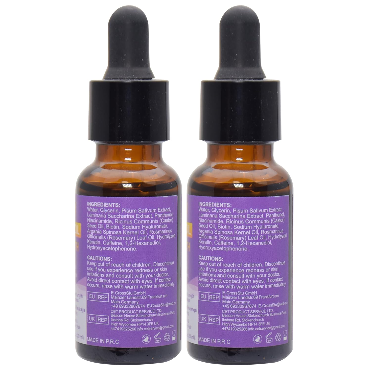 GOLDWORLD Rosemary Oil for Hair Growth,2 Pack Growth Serum Products w/Scalp Massager Castor Biotin Argan Thinning Dry Damaged Ingrown Regrowth Loss Treatment Women Men