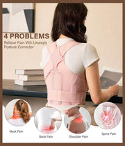 URSEXYLY Back Brace Posture Corrector for Women and Men, Breathable Shoulder Brace, Upper and Lower Back Pain Relief, Adjustable Full Back Support(Medium,Black)