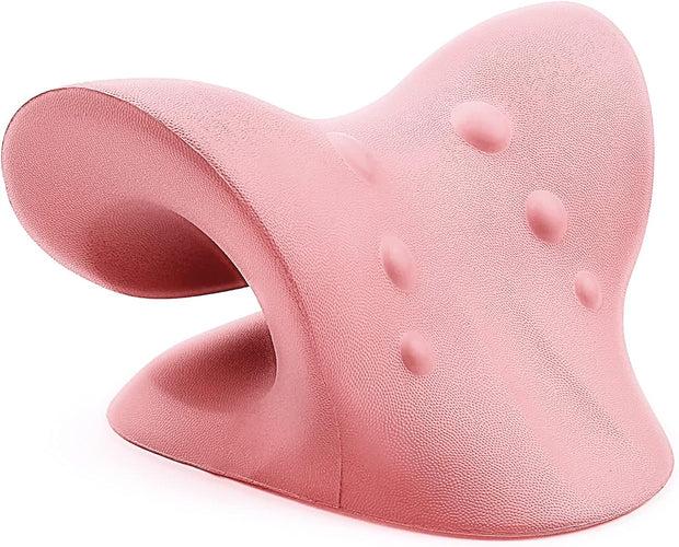 RESTCLOUD Neck and Shoulder Relaxer, Cervical Traction Device for TMJ Pain Relief and Cervical Spine Alignment, Chiropractic Pillow Neck Stretcher (Blue)