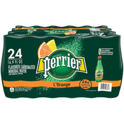Perrier L'Orange Flavored Carbonated Mineral Water (Lemon Orange Flavor), Plastic Bottles, 16.9 Fl Oz (Pack of 24)