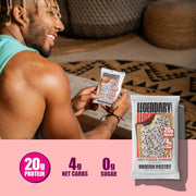 Legendary Foods 20g Protein Pastry - Low Carb Meal Replacement Bar - Low Glycemic, Gluten Free Protien Snacks - Healthy Keto Snack Box, 10x Zero Sugar Energy Bars - Bariatric Diabetic Friendly