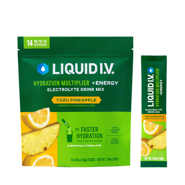 Liquid I.V.® Hydration Multiplier +Energy - Mango Tamarind | Electrolyte Powder Drink Mix | 1 Pack (14 Servings)