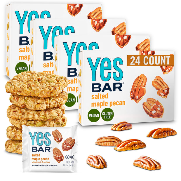 YES Bar – Black Sesame Sea Salt – Plant Based Protein, Decadent Snack Bar – Vegan, Paleo, Gluten Free, Dairy Free, Low Sugar, Healthy Snack, Breakfast, Low Carb, Keto Friendly (Pack of 6)