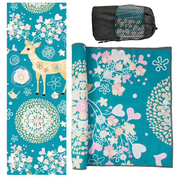 Yoga Towels, Non Slip Hot Yoga Mat Towel with Grip Dots,Super-Absorbent Soft Microfiber Yoga Blanket for Pilates, Fitness and Workout 72inch x 24inch