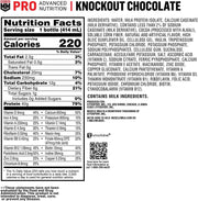 Muscle Milk Pro Advanced Nutrition Protein Shake, Knockout Chocolate, 14 Fl Oz Bottle, 12 Pack, 40g Protein, 1g Sugar, 16 Vitamins & Minerals, 6g Fiber, Workout Recovery, Packaging May Vary
