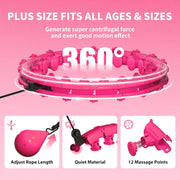 Weighted Hula Infinity Fitness Hoop for Adult Weight Loss, 2 in 1 Smart Fitness Workout Hula Circle Hoops with 28 Links(53 Inch), Exercise Fit Hoop Suitable for Women and Beginners