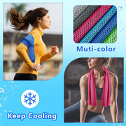 Shellwei 150 Pcs Cooling Towels Bulk 32 x 12 Inch Ice Towel Bulk Cooling Rag for Neck and Face Soft Breathable Microfiber Cloth Chilly Quick Cold for Yoga Gym Sport Golf Running Work Stay Cold