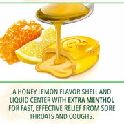 Ricola Max Honey Lemon Throat Care Large Bag | Cough Suppressant Drops | Dual Action Liquid Center | Soothing Long-Lasting Relief - 34 Count (Pack of 1)