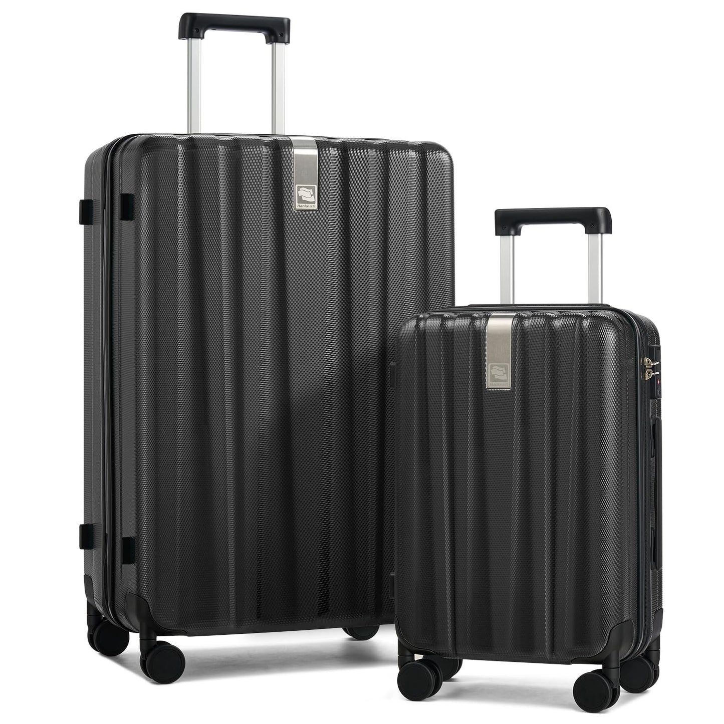 Hanke Expandable Hardshell Luggage Sets 3 Piece Extra Large Suitcases with Lock,28 Inch Luggage with Spinner Wheels, PC Travel Suitcase for Women Men 20 24 29Inch,Blackish Green