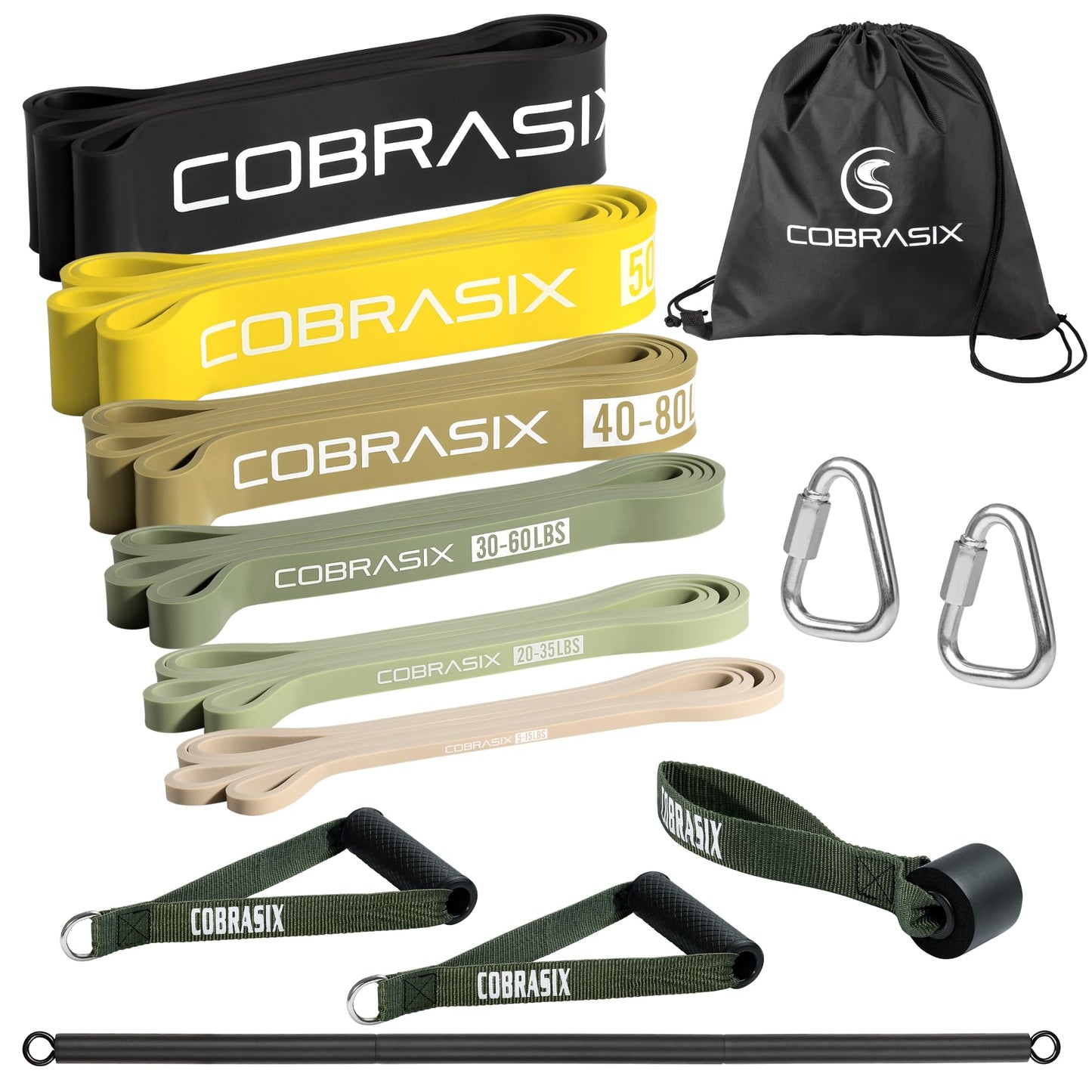 Resistance Bands for Working Out Men and Women | Resistance Bands for at Home Workouts, Powerlifting, Stretching, WOD, Strength Training and Pull Ups