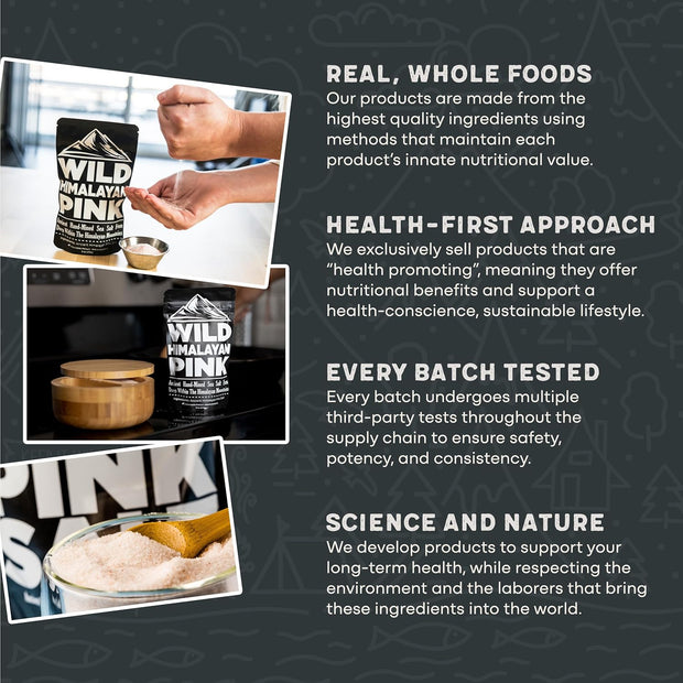 Wild Himalayan Pink Salt Fine Grain 100% Natural Hand-Mined Unrefined Pink Salt, Triple Spring Water Washed, Pure Flavor, 80+ Minerals (5lb Fine - Cooking Size)