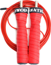 WOD Nation Attack Speed Jump Rope : Adjustable Jumping Ropes : Unique Two Cable Skipping Workout System : One Thick and One Light 11 Foot Cable : Perfect for Double Unders : Men and Women