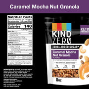 KIND Zero Added Sugar Keto Granola, Variety Pack, Apple Cinnamon Nut and Caramel Mocha Nut, Good Source of Fiber, Gluten Free, Low Sugar, 5g Protein, 2 Count