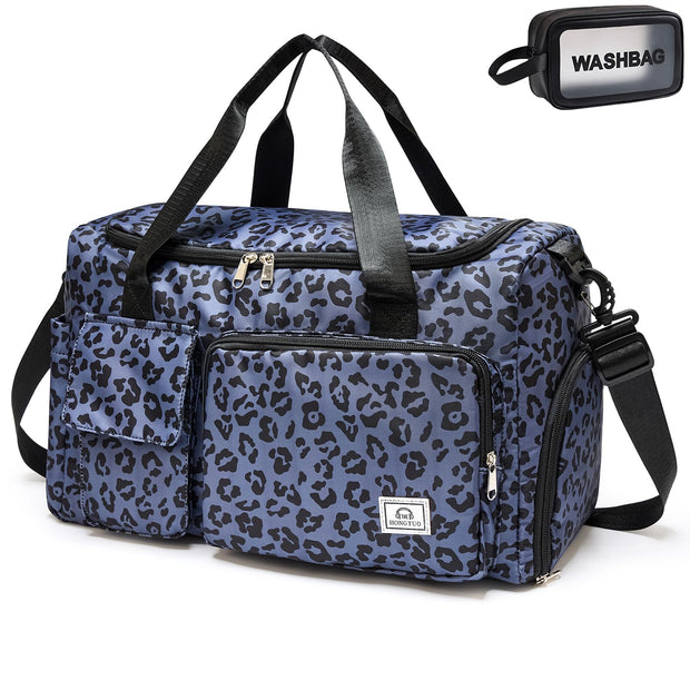 Small Gym Bag for Women, Travel Duffle Bag Carry On Weekender Bag with Shoe Compartment