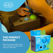 RAD All-in Kit – Foam Roller Set for Whole Body Massage & Myofascial Release – 7-in-1 Kit with Roller Stick, Yoga Block, Massage Balls – Muscle Recovery Tools for Mobility & Flexibility