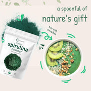 Micro Ingredients Organic Spirulina Powder, 1lb | Blue-Green Algae, Rich in Vegan Protein, Vitamins & Minerals | Source of Natural Chlorophyll & Enzymes | Non-GMO, Gluten-Free, No Additives