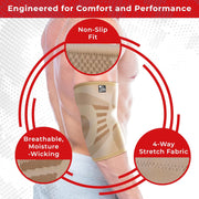 Nordic Lifting Elbow Compression Sleeves (1 Pair) – Support for Pain Relief, Tendonitis, Golfer’s & Tennis Elbow Recovery