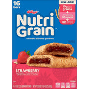 Nutri-Grain Soft Baked Breakfast Bars, Kids Snacks, Value Pack, Strawberry, 20.8oz Box (16 Count)