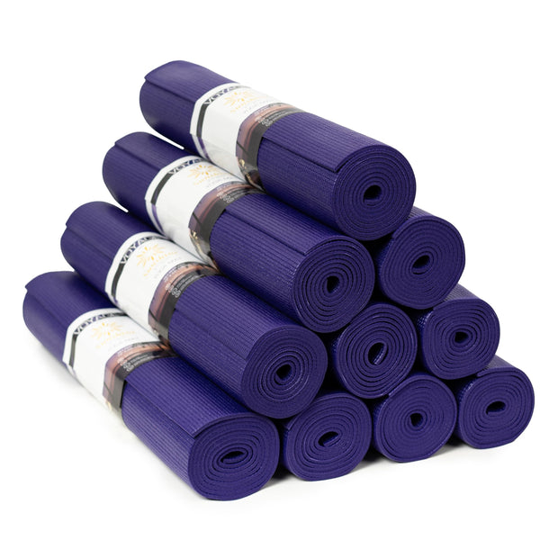 Sunshine Yoga Voyage Yoga Mat, 10 Pack, 72" x 24" Professional Studio and Gym Bulk Yoga Mats, 5mm Thick, Durable, Anti-Tear, Non Slip Fitness and Exercise Mats