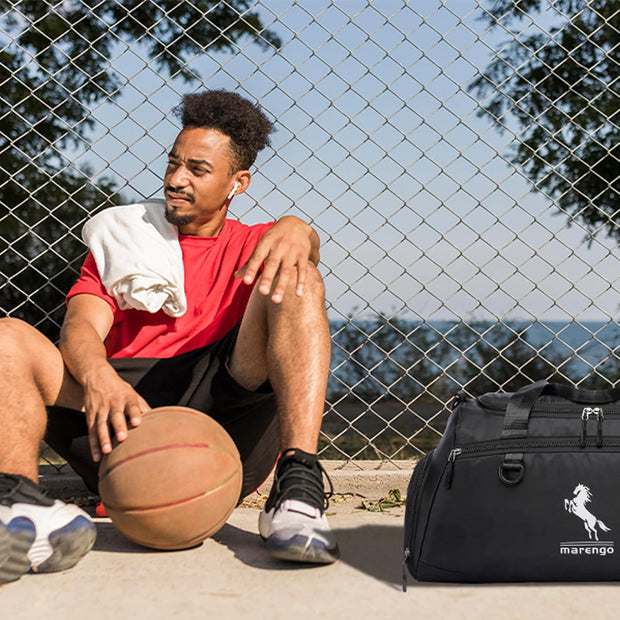 Marengo Gym Bag for Men & Women with Shoe & Wet Compartment - Duffle Bag for Travel, Sports, Fitness & Workout, gifts for men&women