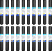 Riakrum 20 Pieces Exercise Yoga Mat Workout Mat with Strap 68 x 24 Inch Fitness Gym Mat Yoga Mat Non Slip for Women Men Gym Home Supplies(Black)