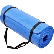 Yoga Mat 1-Inch Extra Thick High-Density Exercise Mat with Non-Slip Surface & Carry Strap for Men & Women Tear-Resistant Pilates Workout Mat for Home Gym, Floor Fitness