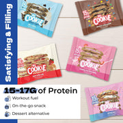My Cookie Dealer Protein Cookies, Variety Pack (5-Pack, 2.2oz Each) - 15-17g of Protein per Cookie - Individually Wrapped Travel Snacks