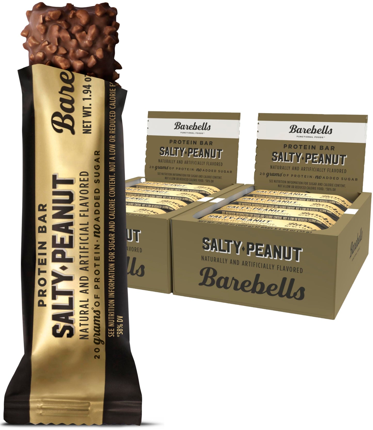 Barebells Protein Bars Variety Pack - 12 Count, 1.9oz Bars - Protein Snacks with 20g of High Protein - Chocolate Protein Bar with 1g of Total Sugars - Perfect on The Go Protein Snack & Breakfast Bars
