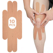 OK TAPE One-Structure K-Tape Patches | Precut for Knee Kinesiology Tape | Pain Relief and Accessories | 10 Pcs and Beige