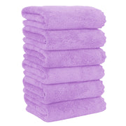 MOONQUEEN 6 Pack Premium Hand Towels - Quick Drying - Microfiber Coral Velvet Highly Absorbent Towels - Multipurpose Use as Hotel, Bathroom, Shower, Spa, Hand Towel 16 x 28 inches (Gray)