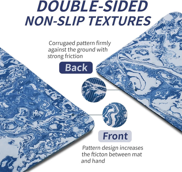 Yoga Mat, Exercise Yoga Mat Print with Non-Slip Design, Professional TPE Exericise Mat, 72" x 24" Multi-Purpose Workout Mat for Women, Pilates Fitness and Floor Exercises