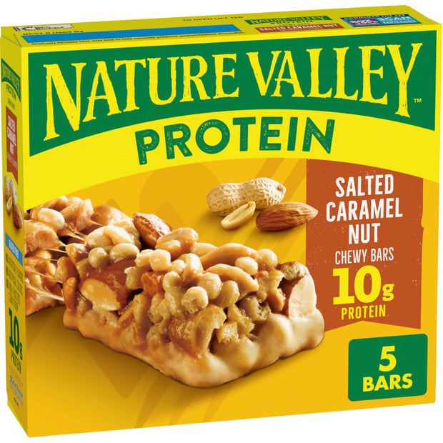 Nature Valley Breakfast Bars, Protein Granola Bars, Peanut Butter Dark Chocolate, Chewy, Gluten-Free, Individually Wrapped, On-the-Go, No Artificial Flavors or High Fructose Corn Syrup, 15-Count Box
