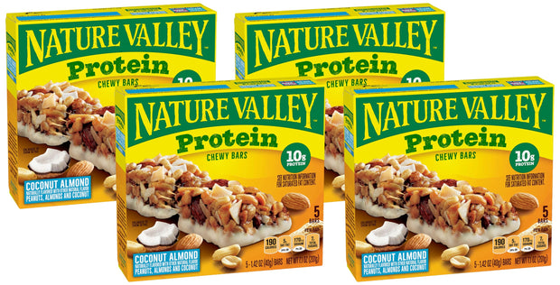 Nature Valley Breakfast Bars, Protein Granola Bars, Peanut Butter Dark Chocolate, Chewy, Gluten-Free, Individually Wrapped, On-the-Go, No Artificial Flavors or High Fructose Corn Syrup, 15-Count Box