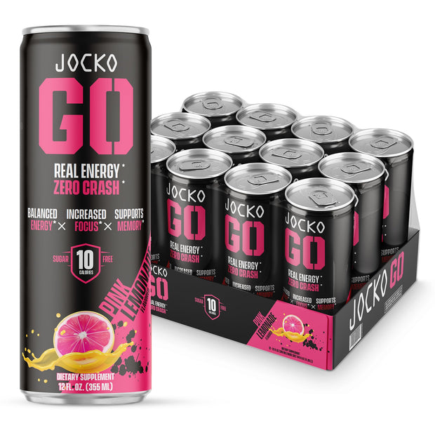 Jocko GO Energy Drink (Afterburner Orange) - Keto, Vitamin B12, Vitamin B6, Electrolytes, L Theanine, Magnesium- Energy Boost, Sugar Free Nootropic Monk Fruit Blend - 12 Pack