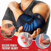 Nordic Lifting Elbow Compression Sleeves (1 Pair) – Support for Pain Relief, Tendonitis, Golfer’s & Tennis Elbow Recovery
