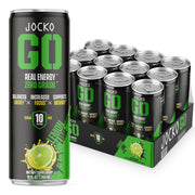 Jocko GO Energy Drink (Afterburner Orange) - Keto, Vitamin B12, Vitamin B6, Electrolytes, L Theanine, Magnesium- Energy Boost, Sugar Free Nootropic Monk Fruit Blend - 12 Pack